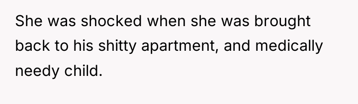 She was shocked when she was brought back to his...