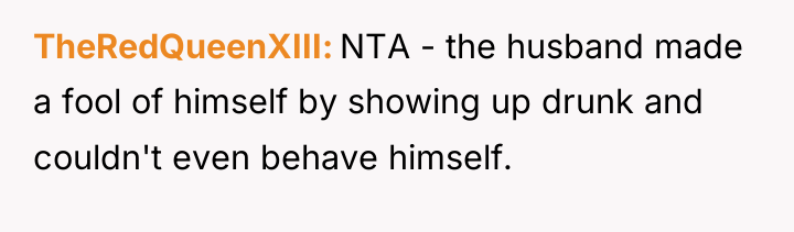 TheRedQueenXIII NTA - the husband made a fool of himself...