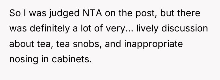 So I was judged NTA on the post, but there...