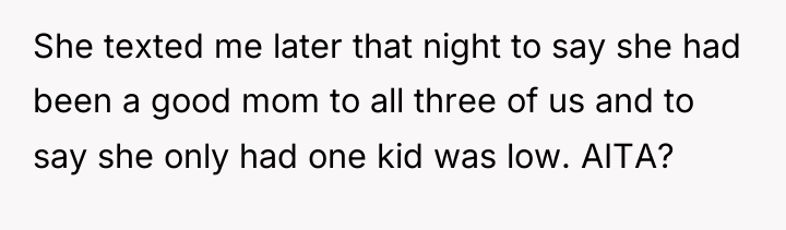 She texted me later that night to say she had...