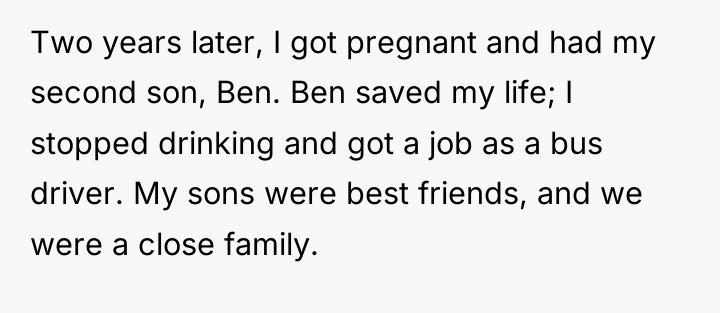 Two years later, I got pregnant and had my second...