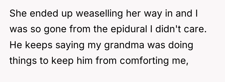 She ended up weaselling her way in and I was...