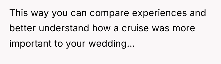 This way you can compare experiences and better understand how...