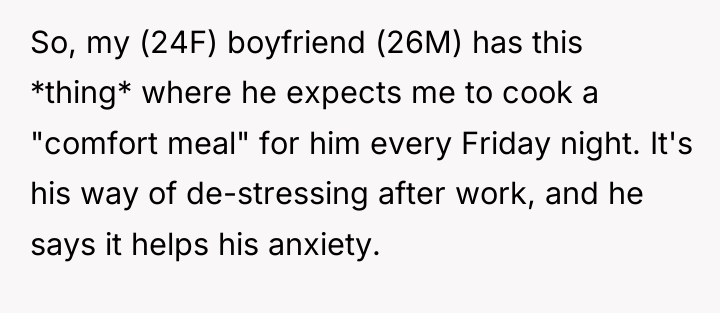 So, my (24F) boyfriend (26M) has this *thing* where he...