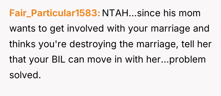 Fair_Particular1583 NTAH...since his mom wants to get involved with your...