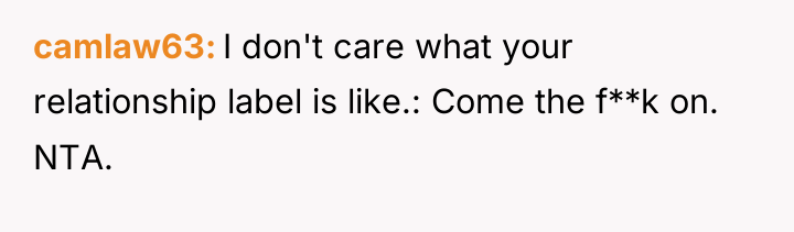 camlaw63 I don't care what your relationship label is like.:...