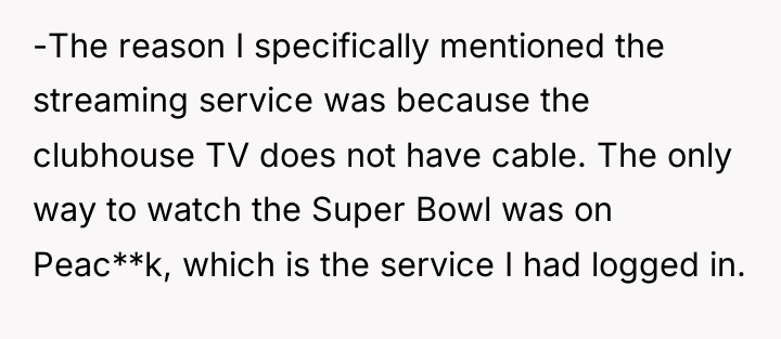 -The reason I specifically mentioned the streaming service was because...