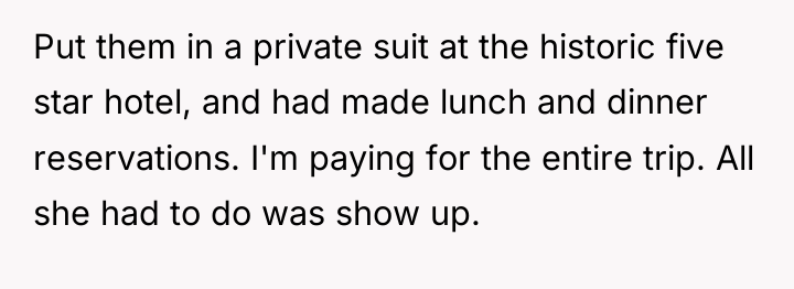 Put them in a private suit at the historic five...