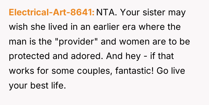 Electrical-Art-8641 NTA. Your sister may wish she lived in an...