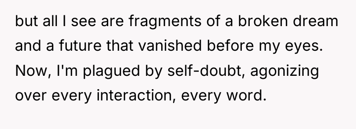 but all I see are fragments of a broken dream...
