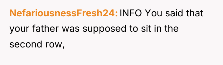 NefariousnessFresh24 INFO You said that your father was supposed to...