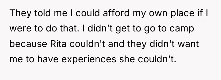 They told me I could afford my own place if...