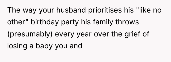 The way your husband prioritises his "like no other" birthday...