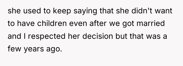 she used to keep saying that she didn't want to...