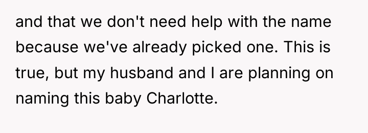 and that we don't need help with the name because...