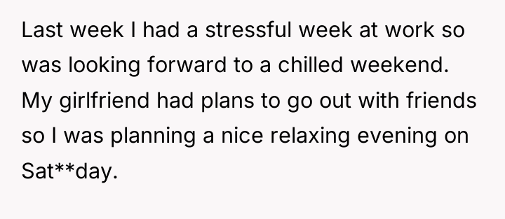 Last week I had a stressful week at work so...