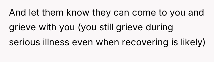 And let them know they can come to you and...