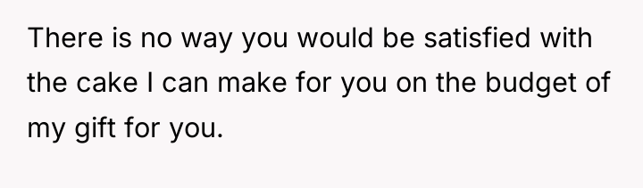 There is no way you would be satisfied with the...