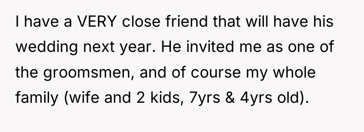 I have a VERY close friend that will have his...