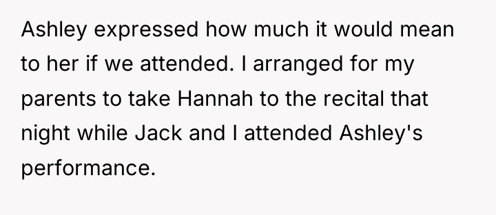 Ashley expressed how much it would mean to her if...