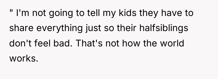 " I'm not going to tell my kids they have...