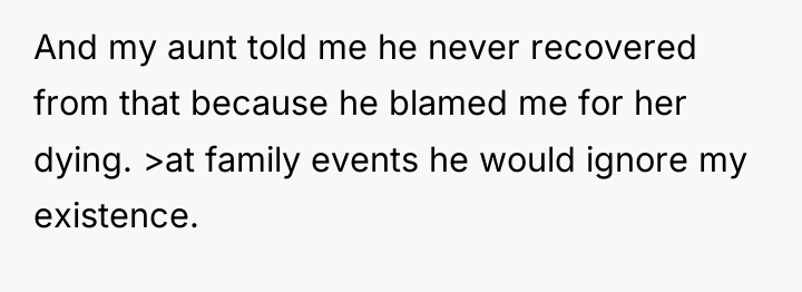 And my aunt told me he never recovered from that...
