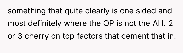something that quite clearly is one sided and most definitely...