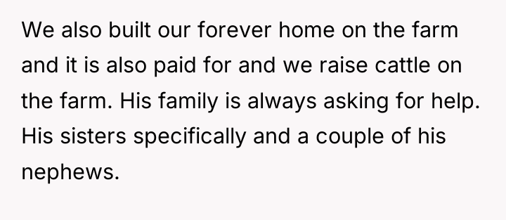 We also built our forever home on the farm and...