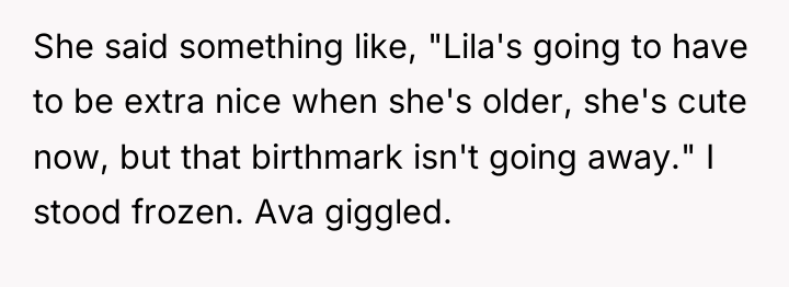 She said something like, "Lila's going to have to be...