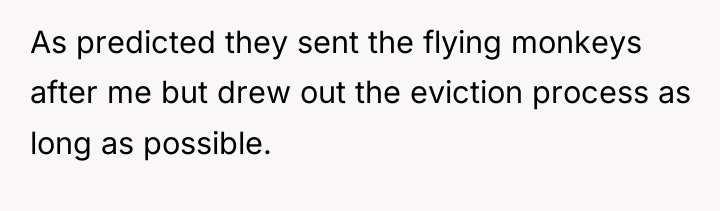 As predicted they sent the flying monkeys after me but...