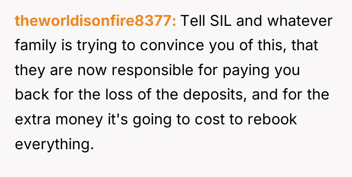 theworldisonfire8377 Tell SIL and whatever family is trying to convince...