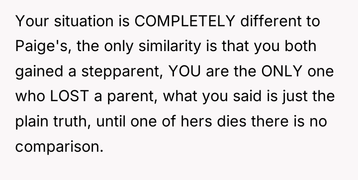 Your situation is COMPLETELY different to Paige's, the only similarity...