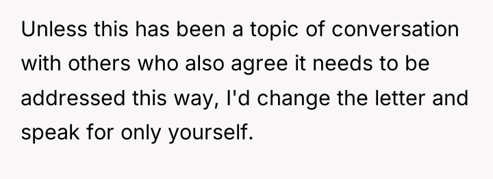 Unless this has been a topic of conversation with others...