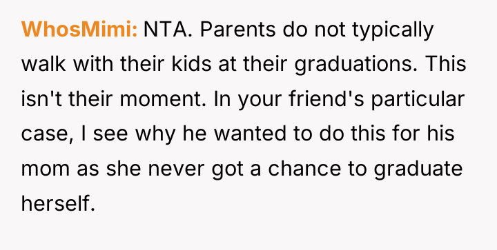 WhosMimi NTA. Parents do not typically walk with their kids...