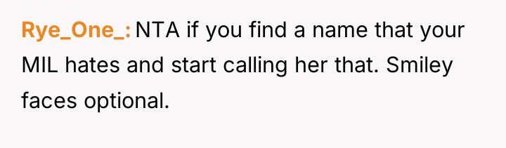 Rye_One_ NTA if you find a name that your MIL...