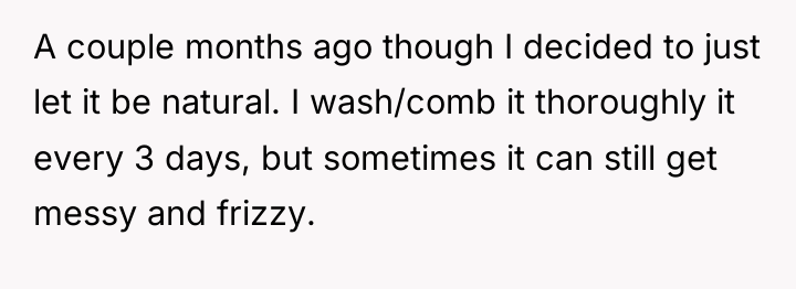 A couple months ago though I decided to just let...