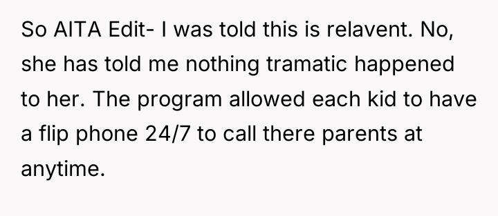 So AITA Edit- I was told this is relavent. No,...