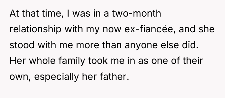 At that time, I was in a two-month relationship with...