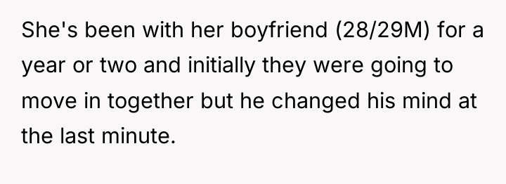 She's been with her boyfriend (28/29M) for a year or...