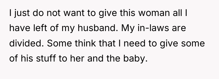 I just do not want to give this woman all...