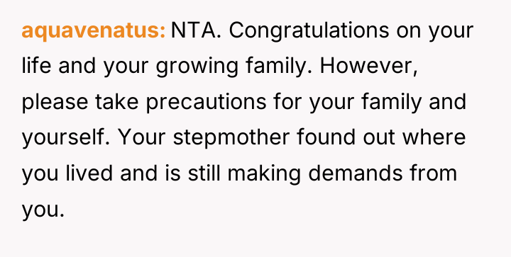 aquavenatus NTA. Congratulations on your life and your growing family....