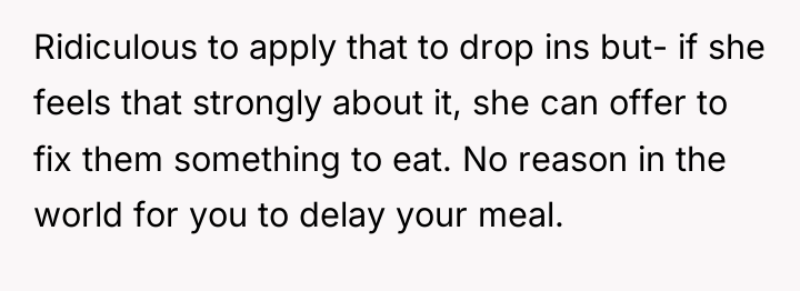 Ridiculous to apply that to drop ins but- if she...