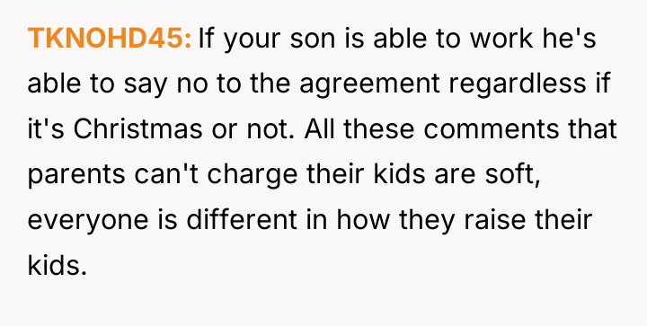 TKNOHD45 If your son is able to work he's able...