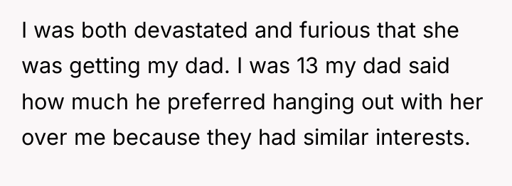 I was both devastated and furious that she was getting...