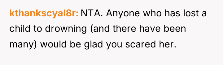 kthankscyal8r NTA. Anyone who has lost a child to drowning...