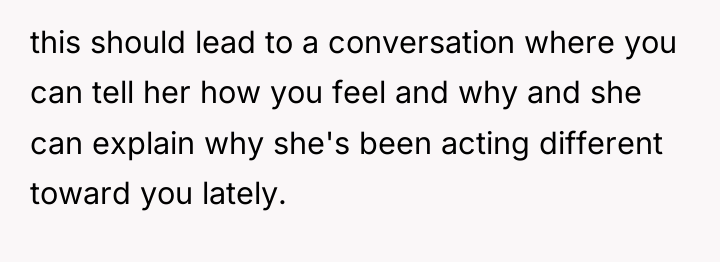 this should lead to a conversation where you can tell...