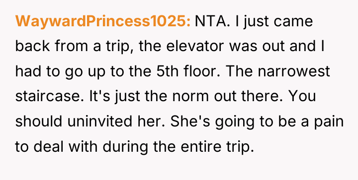 WaywardPrincess1025 NTA. I just came back from a trip, the...