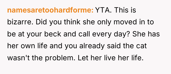 namesaretoohardforme YTA. This is bizarre. Did you think she only...