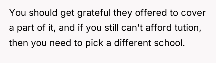 You should get grateful they offered to cover a part...