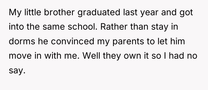 My little brother graduated last year and got into the...